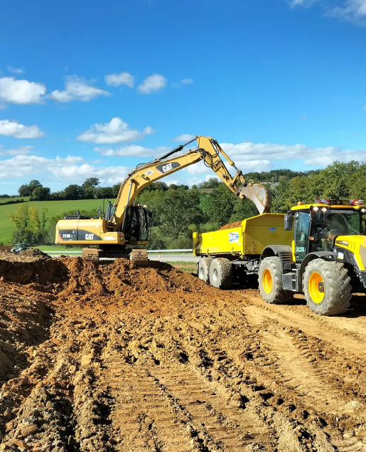 Travaux de terrassement dans la Creuse